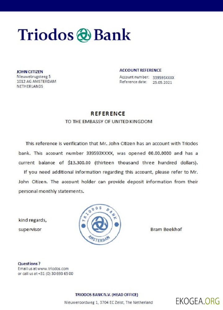 Pays , Bas , Triodos bank , reference